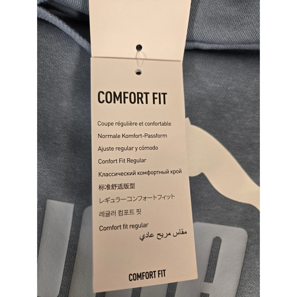 Puma Essentials 2 Color Logo Hoodie Cool Blue Fleece Pullover 690910 34 XXL - Picture 12 of 14